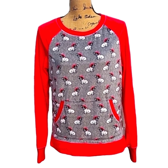 NEW Bulldogs wearing Santa Hats Loungewear - Pajamas from Kohl's - Picture 3 of 17